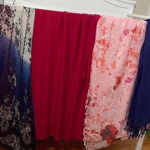 Vibrant Floral and Solid Scarves Collection